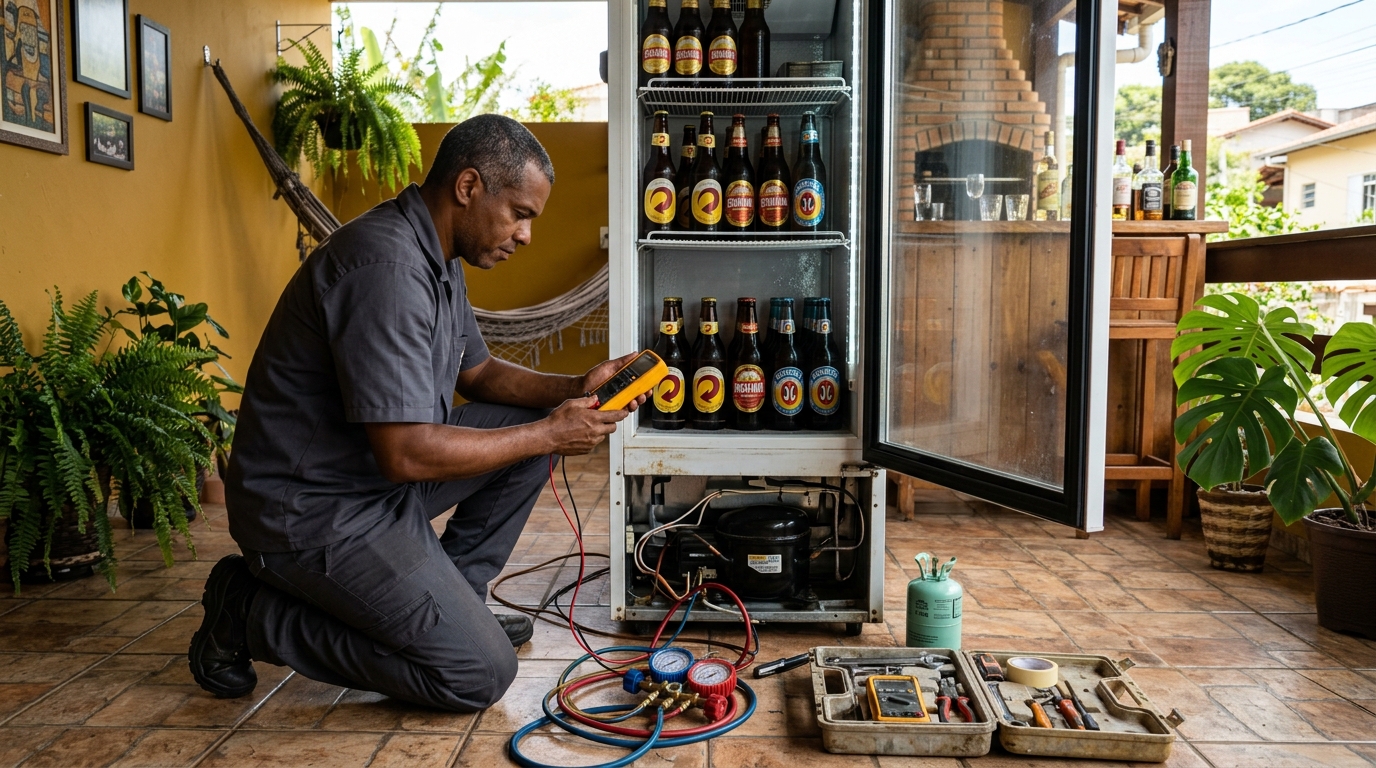 Conserto de placa eletrônica de cervejeira em Bauru‑SP